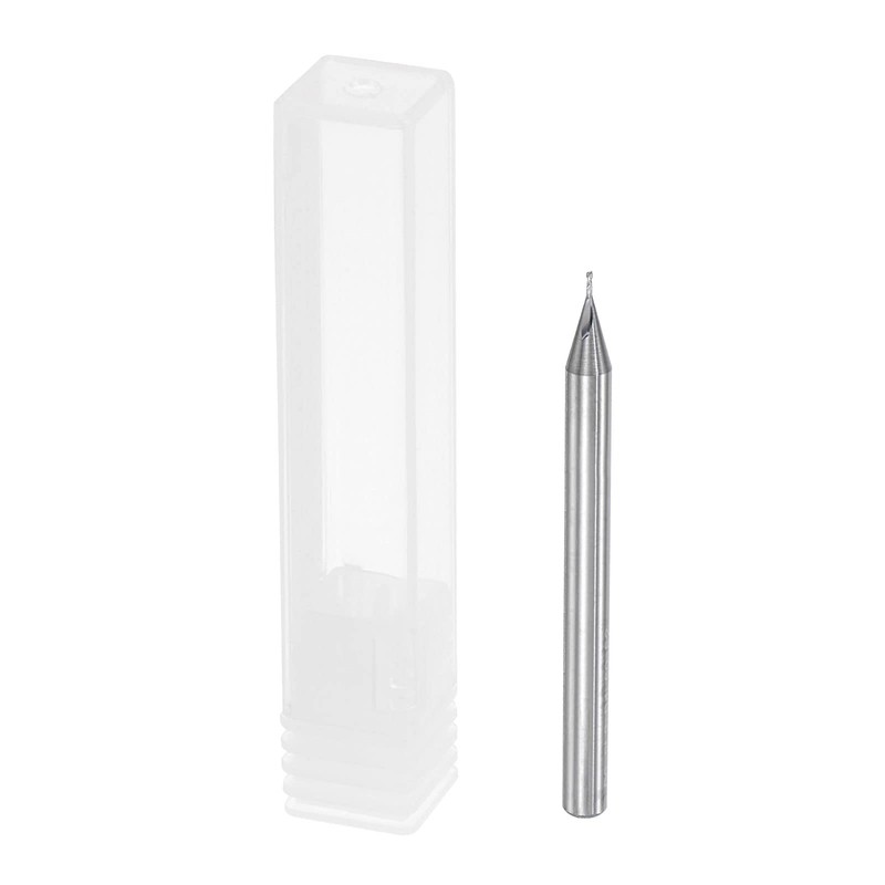 sourcing map Square Nose End Mill, 0.6mm Solid Carbide Long