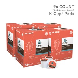 Caribou Coffee Caramel Hideaway, Single-Serve Keurig K-Cup Pods, Medium Roast Coffee, 96 Count
