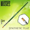 Green Stuff World GSWD-2457 Green Series Synthetic Hair Flat Brush,