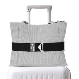 ZOOEASS Travel Belt for Luggage Attachment Strap 2-in-1 Adjustable Luggage Straps for Carry On Bag, Elastic Suitcase Belts with Alloy Buckle Airport Travel Accessories(Black)