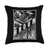 Broun Scottish Clan Sword of Gaelic Kin Throw Pillow