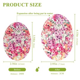 Colorful Flowers Scrub Sponges Expanding Tulip Camellia Daisy Citrus Kitchen Cleaning Sponge Washing Dishes Non-Scratch Compressed Sponges Foam Compostable Pop up Sponges 3 Pieces