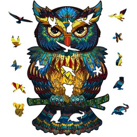 Wooden Puzzle for Adult Children 3D Puzzle Animals Eagle Wooden Puzzle Unique Animal Shape Puzzle Pieces Puzzle Collection Gift