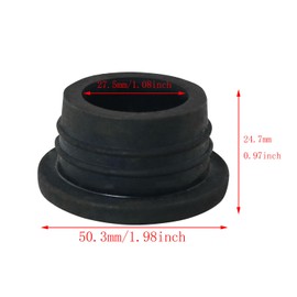 Pool Ladder Bumpers DGBRSM 2pcs Black Rubber Pool Ladder Bumpers for Inground Pool to Protect Swimming Pool Ladder Replacement Steps