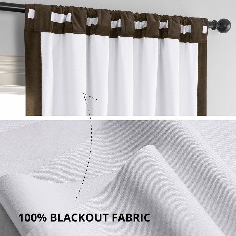 HPD Half Price Drapes Signature Velvet Thermal Blackout Curtains for