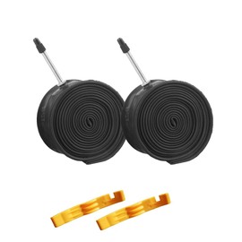Mountain Bike Bicycle Inner Tube 26x1.9/2.125 F/V Presta Valve 48mm Pack of 2 with 2 Free Bike Tire Levers