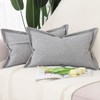 MADIZZ Set of 2 Polyester Linen Throw Pillow Covers with