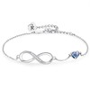 CDE Infinity Heart Initial Bracelets for Women Adjustable Dainty Letter