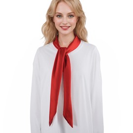 RIIQIICHY 35 Inch Red Head Scarf for Women Hair Scarf Like Silk Scarf Square Scarf Bandanas for Women, Large