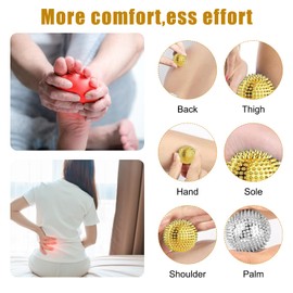 4 Stück Igelball Metall Akupressur Ball Mit 10 Stück Akupressur Massage Ring, Skill Ball Igelball Skill, Massageball Magnetisc Skills Borderline Set Für Stress Relief Oder Massage
