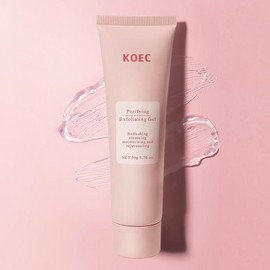 KOEC Facial Purifying and Exfoliating Gel - Gentle Exfoliating Gel for Face Facial, Reduces Blemishes, Moisturizes Skincare, Hydrating & Radiant Skin women self care package Moisturizer Rejuvenating Comfort Moisture women self care package Hydrate Moistu
