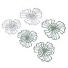 5PCS Metal Flower Wall Decor Iron Wall Art White Green