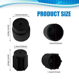 PACLVIO 10PCS Car Air Conditioning Valve Core Repair Cover, Car AC Valve Caps, 0.51"/13mm Low Pressure Cap 0.62"/16mm High Pressure Cap, Car Accessories Sealing Port Cover Universal for Most Cars