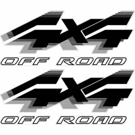 Vinylmark LLC 1992 - 1996 4x4 Off Road Decals for Ford F-Series F250 Truck / Bronco BLACK