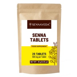 Sennaveda Senna Tablets 20 nos, Made with Senna Leaf Powder, Laxatives, Digestive Health, Detox Cleanse, Senna Leaf Powder Tablet