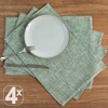 JINCHAN Burlap Textured Placemats Set of 4 Farmhouse Cloth Place