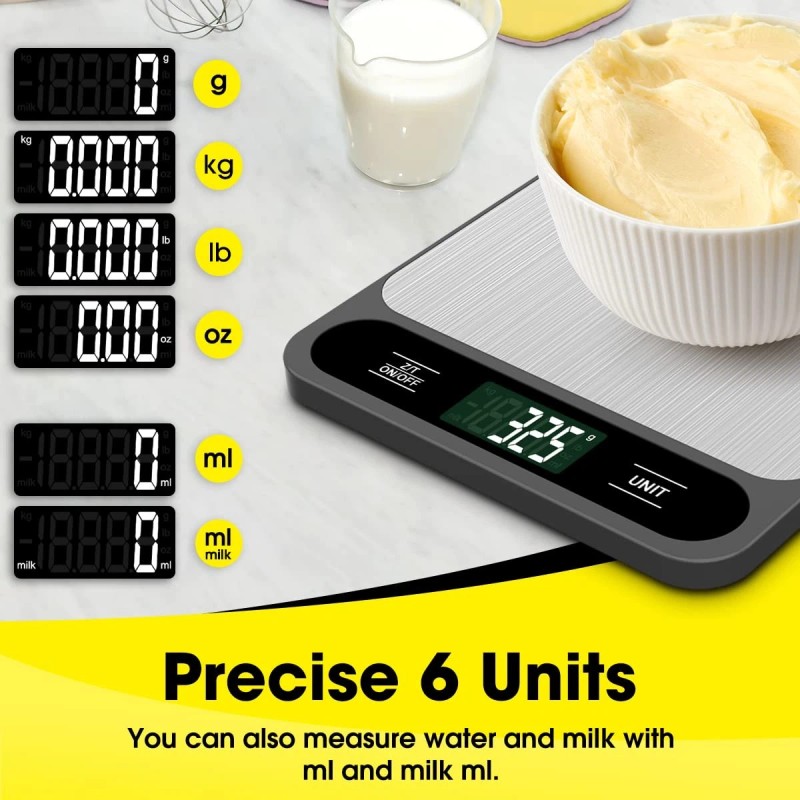 Mik-Nana Food Scale, 10kg/22lb Digital Kitchen Scale Weight Grams and