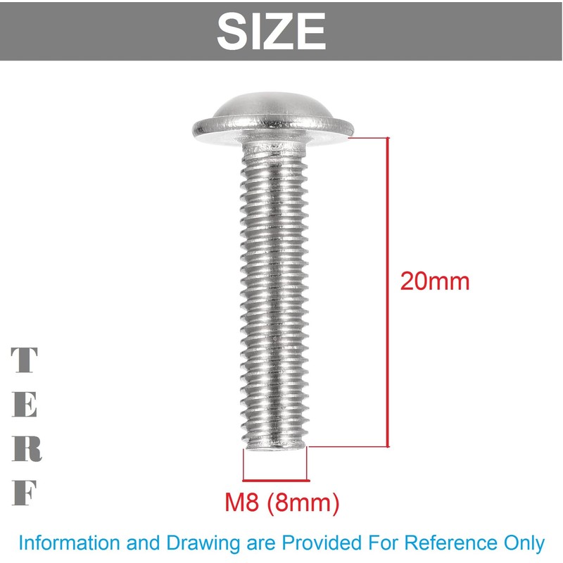 TERF® M8 X 20mm Flange Hex Socket Cap Button Head