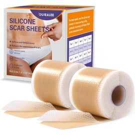 Láminas de silicona para cicatrices (rollo de 4 x 304 cm), cinta de silicona de grado médico, parches de silicona suave para cicatrices quirúrgicas, cesáreas, queloides y abdominoplastias.