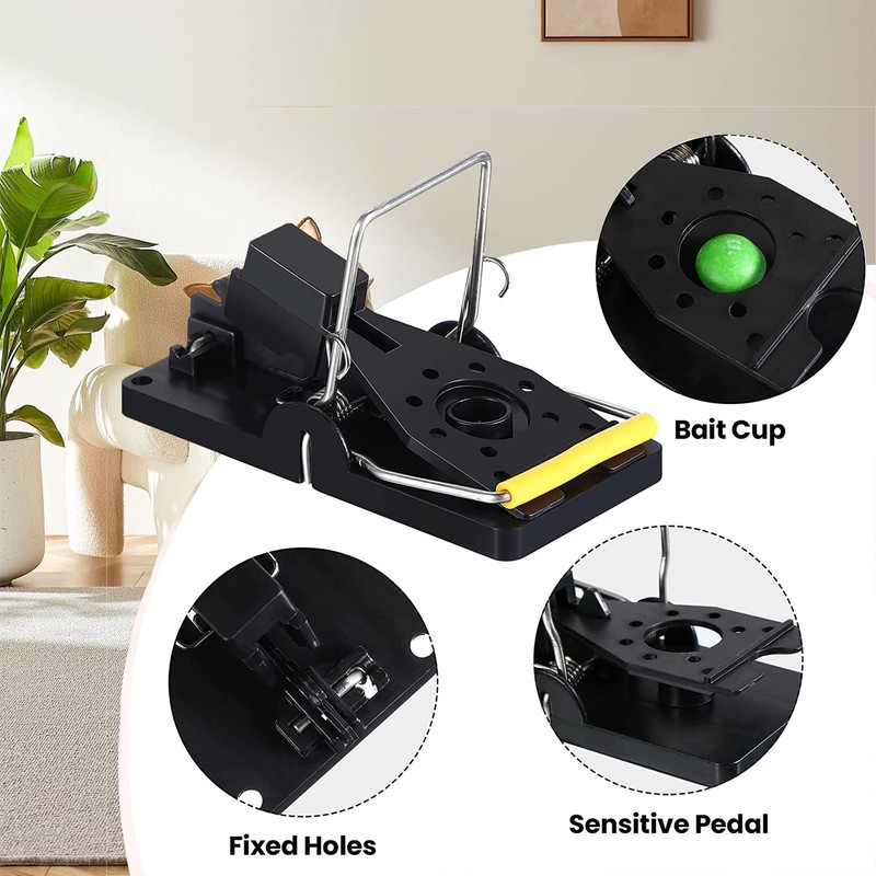 Grandpa Gus's Pest Control Large Snap Traps for Mice/Rats (6