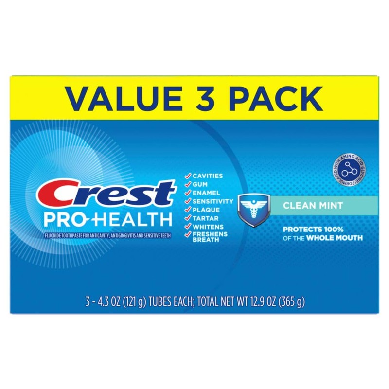 Crest Pro-Health Clean Mint Toothpaste (4.3oz) Triple Pack