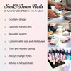 Sun&Beam Nails Handmade Nail Tips, Medium, Almond, Red, Ruby, False