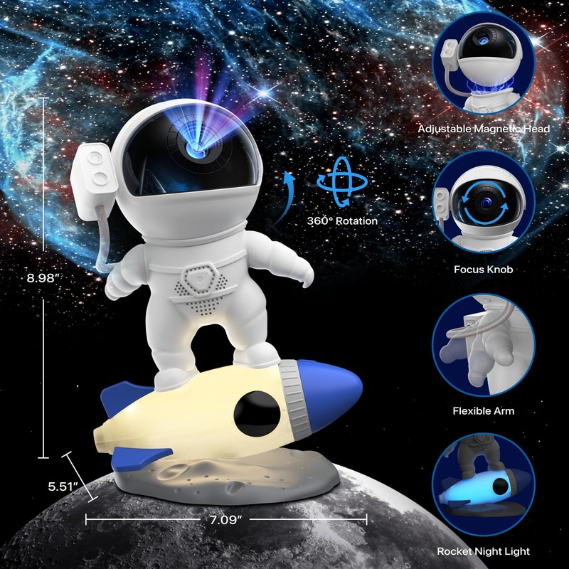 FlyLily Galaxy Projector, 12 in 1 HD Planetarium Astronaut Galaxy