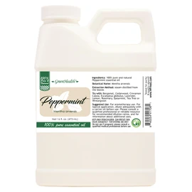 GreenHealth Peppermint Essential Oil – 2 Pack (16 fl oz Each) – 100% Pure & Uncut – White Plastic Jugs – Bulk Essential Oil for Diffusers, DIY, Cleaning