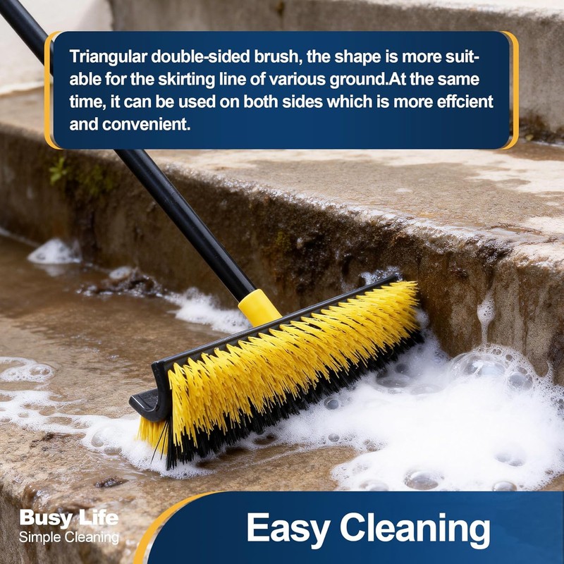 Yocada Double-Sided Floor Scrub Brush Triangle Brush Corner Crevice Cleaning