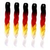 Healvian 5pcs Gradient Synthetic Braiding Hair Extensions for Daily Wear