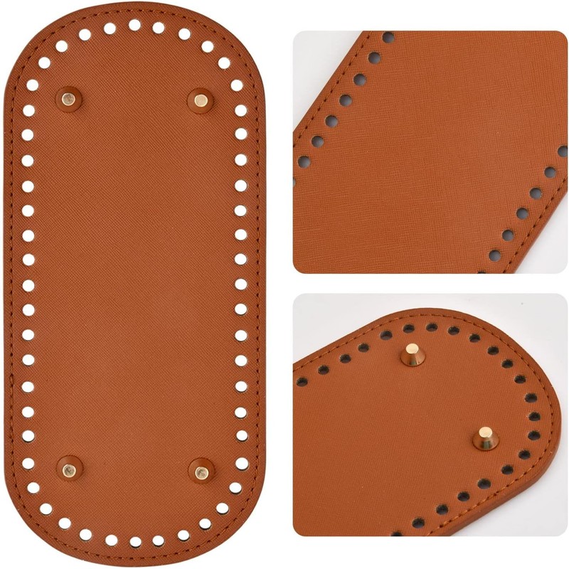 Novocloud 3 Pcs PU Leather Bag Bases with 6 Pcs