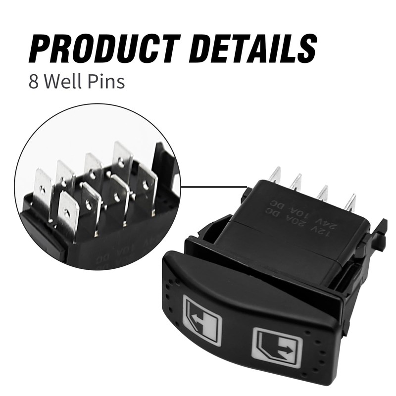 2pcs Left Hand Driver Power Window Switch Replacement for Can-Am