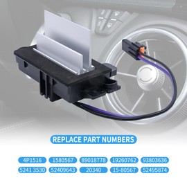 SECLUDE AC Blower Motor Resistor Blower Control Module, Replace 15-80567 89018778 52495874 4P1516, Compatible with Chevy Silverado, Gmc Yukon, Isuzu Ascender, Oldsmobile Bravada, Buick Rainier