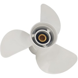FAWAY 13 1/4x17-K Boat Motor Aluminum Propeller - 6E5-45945-01-EL - Compatible with Yamaha Outboard Engines 60HP 70HP 75HP 80HP 85HP 90HP 115HP 130HP - 15 Tooth-RH - Aluminum Outboard Propeller