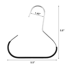 YEMCHI 2 Pack Hat Organizer for Baseball Caps, Black Baseball Hanger Holder for Closet, Metal Ball Cap Hat Racks Storage Organizer for Caps Head Scarf Belt Tie (2 Black)