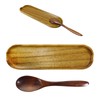 Spoon Rest Kitchen, Special Retro Brown Wooden Long Shape Cooking
