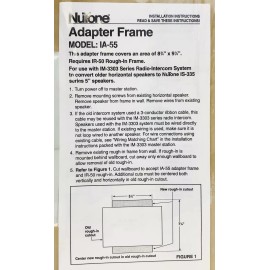 Nutone Model IA-55 Radio-Intercom Speaker Converter Adapter Frame- Light Brown