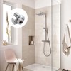 HJIAMA Shower Head Adapter, Brass Swivel Ball Joint, Silver, Electroplating