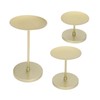 Gold Pillar Candle Holder Double Sided Use Rust Prevention Iron