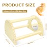 CZWESTC Chicken Perch with Mirror, Strong Pine Wooden Chick Perch