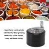 4 Layers Hand Crank Spices Grinder Zinc Alloy 60mm Manual