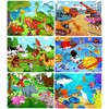 Puzzles for Kids Ages 4-8, 6 Pack Wooden Jigsaw Puzzles
