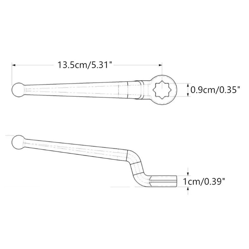 9 * 9 Hydraulic ball valve handle replacement SIZE SW9