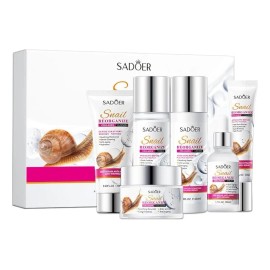 Kit Cuidado Facial 6 En 1 Sadoer Caracol Colágeno Antiedad Todo Tipo De Piel Día/noche