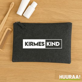 Hellweg Druckerei Kulturbeutel Kirmeskind Modern Geschenk 1 Liter Charcoal Filz Kirmeskind Geschenkidee