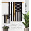 US Thin Gold Line Garden Flag - Set with Stand