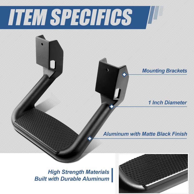 Auto Dynasty Universal Side Step for Pickups & Trucks, Aluminum,