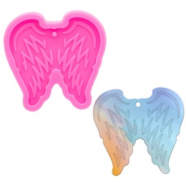 Wings Silicone Resin Mold Keychain Resin Mold Expoy Resin Casting Mold for Jewelry and Pendant Making Ideal Gift Cute Necklace Crafts Making