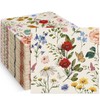 AnyDesign - Paquete de 80 servilletas de papel florales desechables