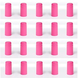 GLOSSY PINK SHRINK CAPSULES 100 HEAT SHRINK CAPS FOR ALL STANDARD WINE BOTTLES 30X60 WITH PULL TAB